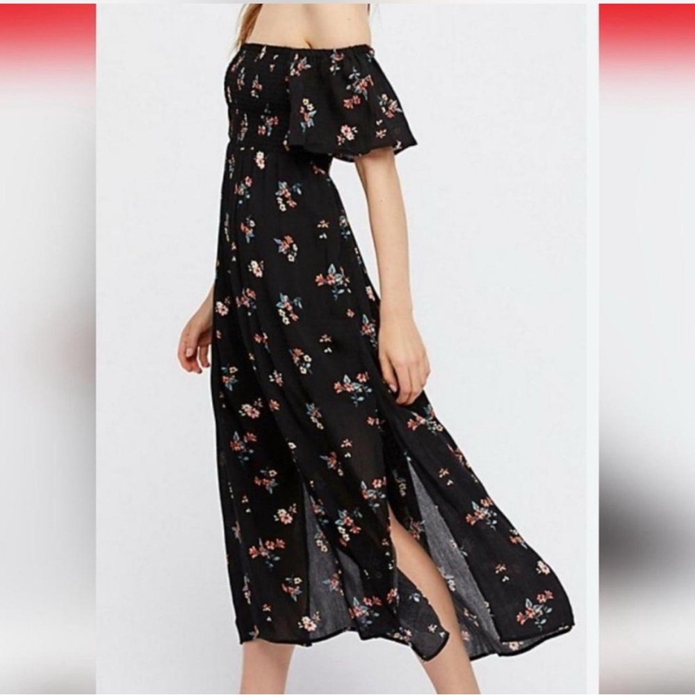 Free People Black Floral Maxi Dress